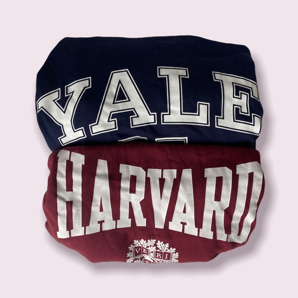 H&M, YALE & HARVARD, college, sweatshirt bundle.